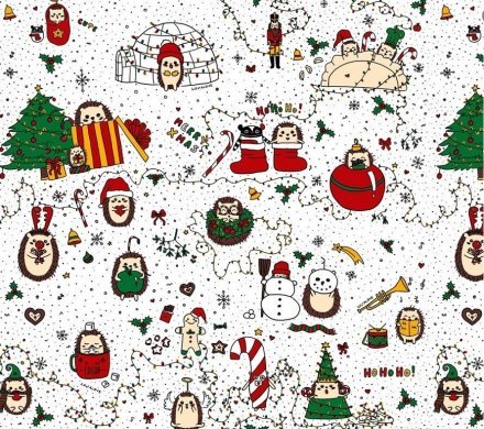 Дитяча постіль наволочка та підковдра Різдвяні їжачки lullalove-9525