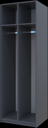 Роздягальня Doros 2-х секційна Графіт 2 ДСП 60х52х180 (DRS-011613)