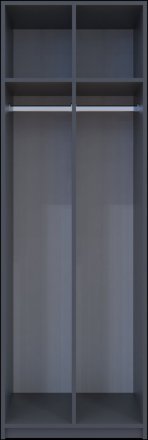 Роздягальня Doros 2-х секційна Графіт 2 ДСП 60х52х180 (DRS-011613)