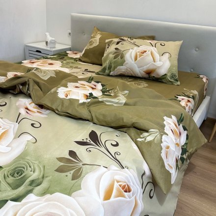 Комплект постільної білизни Полікотон LeLIT P-0108 Коричнево-Зелений Сімейний (LLT-111233) Комплект постільної білизни Полікотон LeLIT P-0108 Коричнево-Зелений Сімейний (LLT-111233)