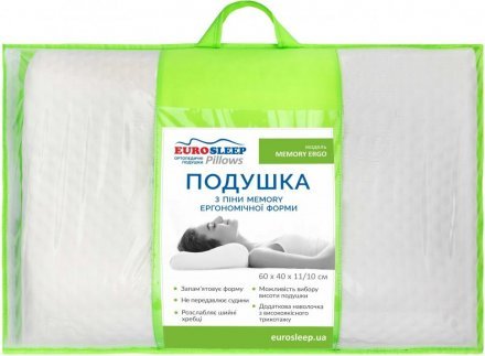 Подушка Memory Ergo 60х40х11/10 см Подушка Memory Ergo 60х40х11/10 см