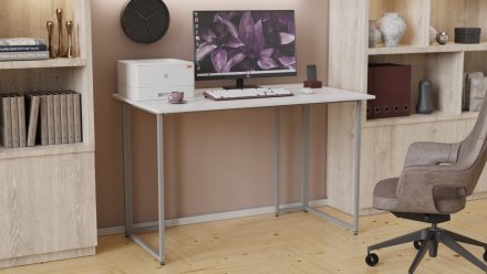 Письмовий стіл Ferrum-decor Ханна 75x120x60 сірий ДСП Біле 16мм (FRD-101401) Письмовий стіл Ferrum-decor Ханна 75x120x60 сірий ДСП Біле 16мм (FRD-101401)