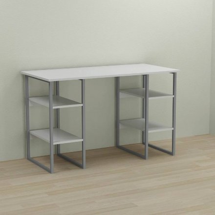 Письмовий стіл Ferrum-decor Карен 75x140x70 сірий ДСП Біле 16мм (FRD-102448) Письмовий стіл Ferrum-decor Карен 75x140x70 сірий ДСП Біле 16мм (FRD-102448)