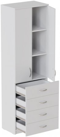 Шафа Анжело Ferrum-decor на 3 полиць з 2 дверима та 4 ящики 1900x600x380 ДСП Біле 16 мм (FRD-104989) Шафа Анжело Ferrum-decor на 3 полиць з 2 дверима та 4 ящики 1900x600x380 ДСП Біле 16 мм (FRD-104989)