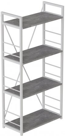 Етажерка 4/60 Ferrum-decor Серії Конект 120x60x28 білий ДСП Бетон 16мм (FRD-105528)