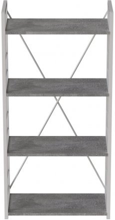 Етажерка 4/60 Ferrum-decor Серії Конект 120x60x28 білий ДСП Бетон 16мм (FRD-105528)