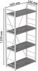 Етажерка 4/60 Ferrum-decor Серії Конект 120x60x28 білий ДСП Бетон 16мм (FRD-105528)