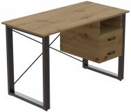 Письмовий стіл із ящиками Ferrum-decor Оскар 750x1200x600 метал Чорний ДСП Дуб Артизан 16 мм (FRD-103218)