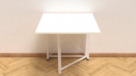Стіл-книга трансформер Оріон 1 Ferrum-decor 750x810x730 Білий метал ДСП Біле 16 мм (FRD-104604)