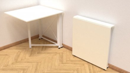 Стіл-книга трансформер Оріон 1 Ferrum-decor 750x810x730 Білий метал ДСП Біле 16 мм (FRD-104604)