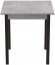 Стіл кухонний Ferrum-decor Агата 75x80x80 Чорний ДСП Бетон 16мм (FRD-105560)