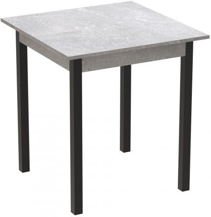 Стіл кухонний Ferrum-decor Агата 75x80x80 Чорний ДСП Бетон 16мм (FRD-105560)