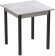 Стіл кухонний Ferrum-decor Агата 75x80x80 Чорний ДСП Бетон 16мм (FRD-105560)