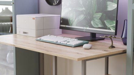 Комп'ютерний стіл Ferrum-decor Кевін 75x100x60 сірий ДСП Дуб Сан-Марино 16мм (FRD-106834)