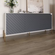 Комод з золотими металевими ніжками LION Амарант 168x40x76,5 см Бетон Style/Графітовий (LION-041939) Комод з золотими металевими ніжками LION Амарант 168x40x76,5 см Бетон Style/Графітовий (LION-041939)