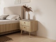 Тумба приліжкова Perfect Home Вікі / Viki 2S з 2 шухлядами Дуб бариста (PFH-091411)