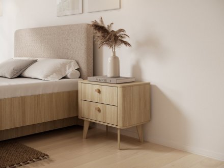 Тумба приліжкова Perfect Home Вікі / Viki 2S з 2 шухлядами Дуб бариста (PFH-091411) Тумба приліжкова Perfect Home Вікі / Viki 2S з 2 шухлядами Дуб бариста (PFH-091411)