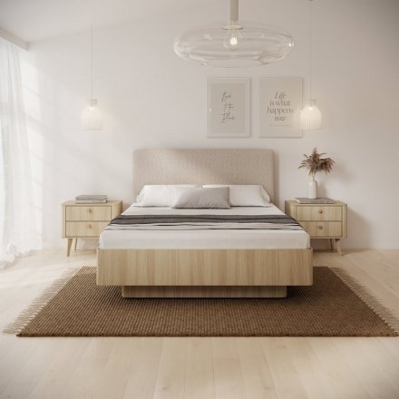Тумба приліжкова Perfect Home Вікі / Viki 2S з 2 шухлядами Дуб бариста (PFH-091411) Тумба приліжкова Perfect Home Вікі / Viki 2S з 2 шухлядами Дуб бариста (PFH-091411)