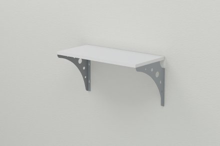 Полиця настінна Ferrum-decor Ханді 2 240x500x240 метал Сірий ДСП Біле 16 мм (FRD-102568) Полиця настінна Ferrum-decor Ханді 2 240x500x240 метал Сірий ДСП Біле 16 мм (FRD-102568)