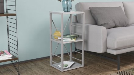 Етажерка 3/34 Ferrum-decor Серії Конект 73x34x28 сірий ДСП Бетон 16мм (FRD-105545)
