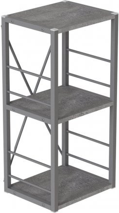Етажерка 3/34 Ferrum-decor Серії Конект 73x34x28 сірий ДСП Бетон 16мм (FRD-105545)