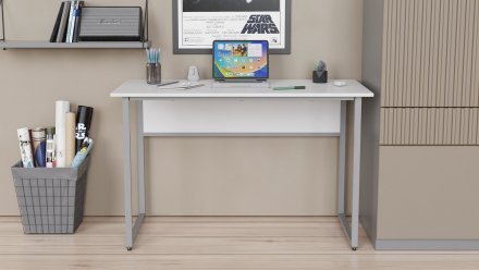 Письмовий стіл із ящиками Ferrum-decor Оскар 750x1200x600 метал Чорний ДСП Бетон 16 мм (FRD-103219)
