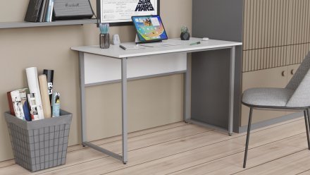 Письмовий стіл із ящиками Ferrum-decor Оскар 750x1200x600 метал Чорний ДСП Бетон 16 мм (FRD-103219)