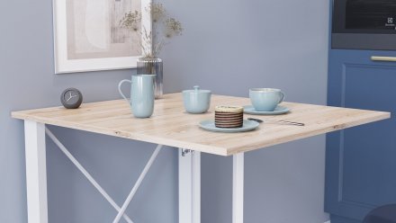 Стіл-книга трансформер Оріон 1 Ferrum-decor 750x810x730 Білий метал ДСП Дуб Сан-Марино 16 мм (FRD-104605) Стіл-книга трансформер Оріон 1 Ferrum-decor 750x810x730 Білий метал ДСП Дуб Сан-Марино 16 мм (FRD-104605)