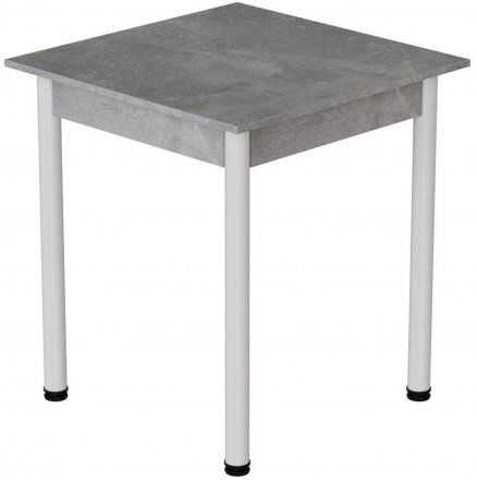 Стіл кухонний Ferrum-decor Агата 75x90x90 Білий ДСП Бетон 16мм (FRD-105561)