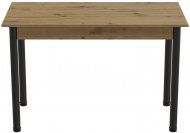 Стіл кухонний Ferrum-decor Беніта 75x120x80 Чорний ДСП Дуб Артизан 16мм (FRD-105703)