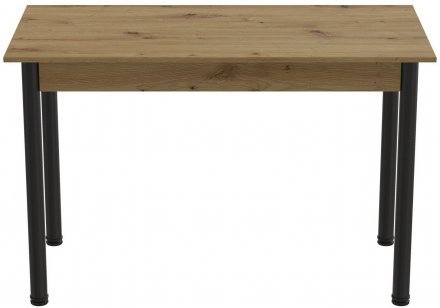 Стіл кухонний Ferrum-decor Беніта 75x120x80 Чорний ДСП Дуб Артизан 16мм (FRD-105703)
