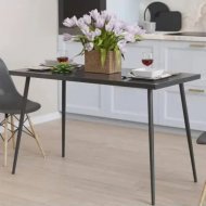 Кухонний стіл Марсель 40 Ferrum-decor 75x120x60 Чорний метал ДСП Сосна Кембра 16 мм (FRD-106754)