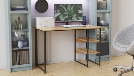 Комп'ютерний стіл Ferrum-decor Кевін 75x100x60 чорний ДСП Дуб Артізан 32мм (FRD-106835)
