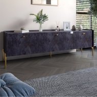 Тумба під телевізор на 3 шухляди LION Wood з золотими ніжками 160х65х40 см Бетон темний (LION-042989) Тумба під телевізор на 3 шухляди LION Wood з золотими ніжками 160х65х40 см Бетон темний (LION-042989)