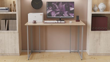 Комп'ютерний стіл Ferrum-decor Ханна 75x120x60 сірий ДСП Дуб Сан-Марино 16мм (FRD-101404)