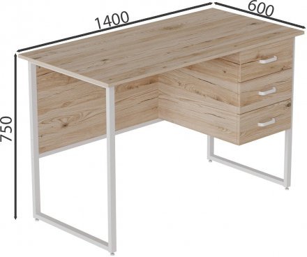 Комп'ютерний стіл Ferrum-decor Гаррі 75x140x60 білий ДСП Дуб Сан-Марино 16мм (FRD-104063) Комп'ютерний стіл Ferrum-decor Гаррі 75x140x60 білий ДСП Дуб Сан-Марино 16мм (FRD-104063)