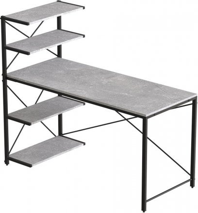 Комп'ютерний стіл Ferrum-decor Джек 75x120x60 Чорний ДСП Бетон (FRD-104385)