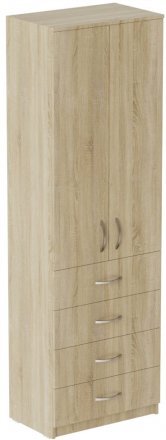 Шафа Анжело Ferrum-decor на 3 полиць з 2 дверима та 4 ящики 1900x600x380 ДСП Дуб Сонома 16 мм (FRD-104992) Шафа Анжело Ferrum-decor на 3 полиць з 2 дверима та 4 ящики 1900x600x380 ДСП Дуб Сонома 16 мм (FRD-104992)