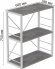 Етажерка 3/60 Ferrum-decor Серії Конект 73x60x28 сірий ДСП Бетон 16мм (FRD-105546)