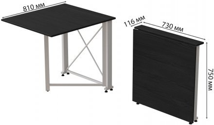 Стіл-книга трансформер Оріон 1 Ferrum-decor 750x810x730 Білий метал ДСП Сосна Кембра 16 мм (FRD-104606)