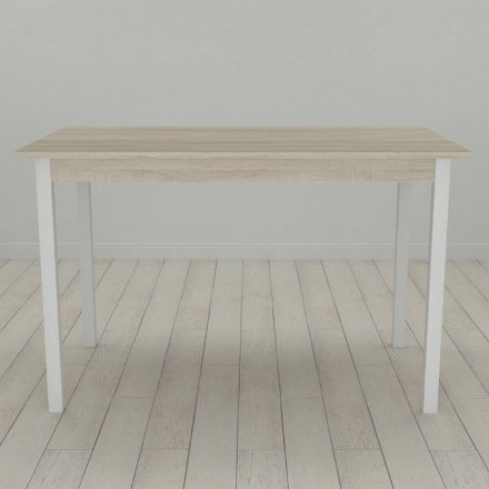 Стіл кухонний Ferrum-decor Маріо 75x120x70 Білий ДСП Сонома 16мм (FRD-106326)