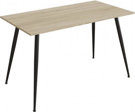 Кухонний стіл Марсель 40 Ferrum-decor 75x120x60 Чорний метал ДСП Дуб Сонома 16 мм (FRD-106756)