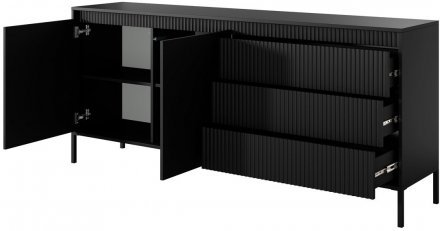 Комод Perfect Home Сенсо / Senso 2-дверний з 3 шухлядами 2D3S/187 Чорний (PFH-091136)