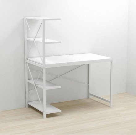 Комп'ютерний стіл Ferrum-decor Джек 75x120x60 Білий ДСП (FRD-104386)
