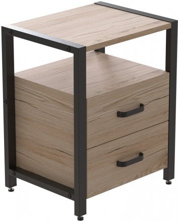 Тумба універсальна Ferrum-decor Вів'єн 2/2 50x41x40 чорний ДСП Дуб Сан-Марино 16мм (FRD-104157)