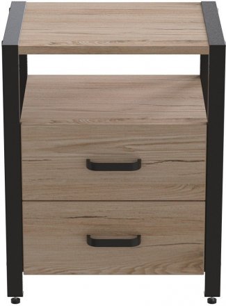 Тумба універсальна Ferrum-decor Вів'єн 2/2 50x41x40 чорний ДСП Дуб Сан-Марино 16мм (FRD-104157)