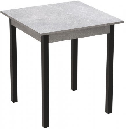 Стіл кухонний Ferrum-decor Агата 75x90x90 Чорний ДСП Бетон 16мм (FRD-105563)