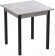 Стіл кухонний Ferrum-decor Агата 75x90x90 Чорний ДСП Бетон 16мм (FRD-105563)