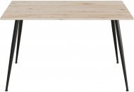 Стіл кухонний Марсель 40 Ferrum-decor 75x120x60 Чорний метал ДСП Дуб Сан-Марино 16 мм (FRD-106758)