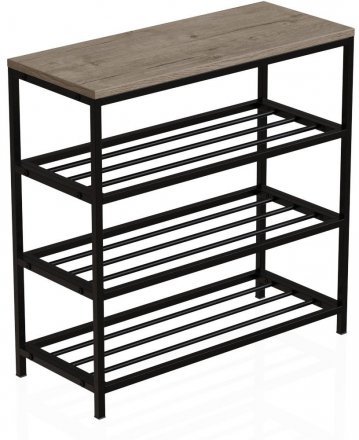 Полиця для взуття Слайм 3 Ferrum-decor 635x630x260 Чорний метал ДСП Дуб Сан-Маріно 16 мм (FRD-106837) Полиця для взуття Слайм 3 Ferrum-decor 635x630x260 Чорний метал ДСП Дуб Сан-Маріно 16 мм (FRD-106837)